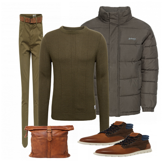 Outfit mit Blau Stiefel Jack & Jones "About You"