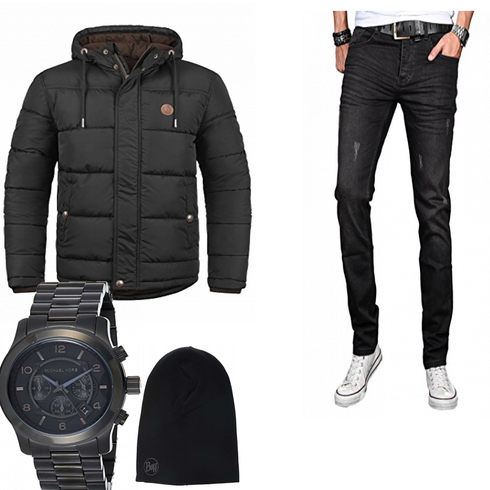 Blau Overall/Jacke Winter Parka !Solid kombinieren