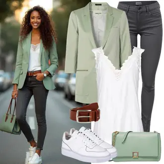 Kombinacije sa stilom Skater sa Bijela/Krem Tenisica s platformom/Kožna tenisica/Tanka tenisica/Teddy tenisica/Niska Tenisica Only "Proljetni Izgled"Look: Blokiranje boja, Unisex, moderne, Ležerno, Sportski, Bad Taste, Skater, Transparentan
