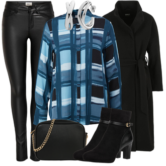Button Down Satin Outfit mit Bluse und Tunika S.Oliver Black Label "Eleganter Look"
