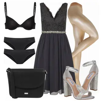 High Heels Outfit mit Silber/Rosa Sandalette/Sandalen Mit Glitzer/Sandalen Mit Blockabsatz/Schuh Hochzeit/Sandalen Mit Absatz Steve Madden "AboutYou"