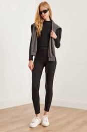 Women's Black Corduroy Bottom Top Set