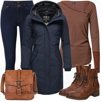 Outfit mit Rot Sweatshirt Iriedaily "Outfit für den Herbst"