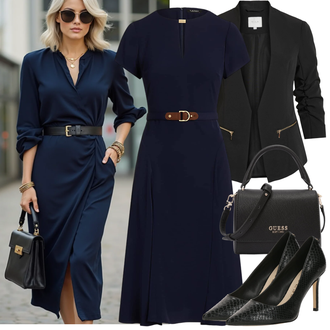 Outfit sa Tamnoplava Haljina Veći Broj/Tunika Polo Ralph Lauren "Proljetni Outfit"