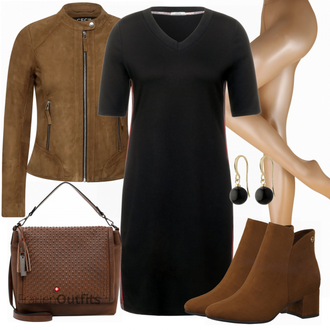 Herbst Outfits mit Beige Strumpfhose Falke "Schickes Herbst Outfit"