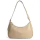Damen Crescent Schultertasche Vegan Leder Kette Crossbody Bag Convertible Handtasche, Hautfarben