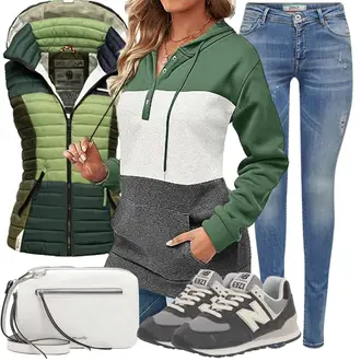 Sport Outfits 70er mit Grau New Balance "Herbst Outfit für den Alltag"Look: 70er, 90er, Vintage, Classic, Lack, 80er, Retro, Elegant, Sportlich, Streetwear, Workwear