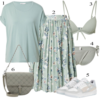 Outfit sa Siva/Bež/Kaki/Svjetlosiva Donji dio bikinija/Bikinji hotpant/Tanga bikini/String bikini/Podstavljena bikini/Bikini hlača/Omotati bikini/Balconette Bikini/Mikro bikini ESPRIT "Tvoj otmjeni outfit"