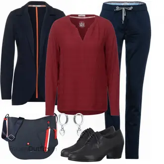 Outfit mit Rot Bluse CECIL "Business Look"
