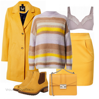 Outfit met geel Laars Rieker "Stijlvolle look voor in je vrije tijd"