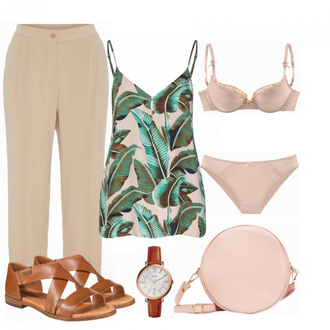 Outfit mit Braun Sandalen Pikolinos "Pieces Top"