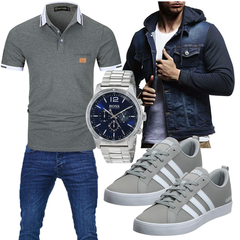 Grau Accessoire Hut Adidas kombinieren