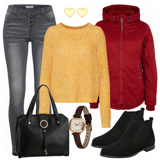Outfit mit Blau Stiefel ESPRIT "Lina"
