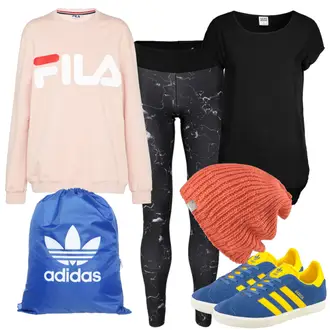 Sport Outfits mit Schwarz Bluse Große Größe VERO MODA "Powerful"