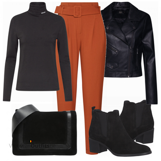 Outfit met rood Broek Only "Only"