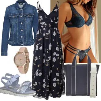 Outfit mit Rosa/Beige/Blau Uhr Lacoste "Outfit für den Sommer"