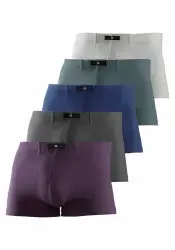 HIS JEANS Boxershorts dunkellila / hellgrau / dunkelgrau / petrol / blau