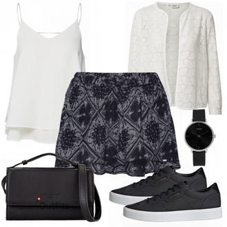 Outfit mit Schwarz Short Große Größe Superdry "Sommer Bekleidung"