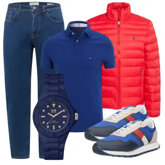 Viertelarm Outfit mit Blau Tommy Hilfiger "Alltagsoutfit"
