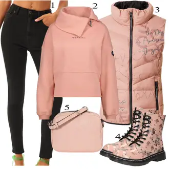 Outfit sa Bež Dodatak/Jakna za Kišu/Jakna narodne nošnje/Prsluk SOCCX "Jesenski Outfit"