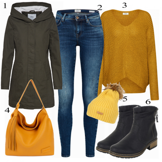Outfity na zimu Ležérní s Černá Kožená bunda/Plochá Kotníková Bota/Kožená kotníková bota/Kotníková Bota s Podšívkou/Zimní kotníková bota/Kozačka se zipem Rieker "Pouze Parka"Look: Ležérní, Cool, Venkovský styl, Francouzské, Krásný