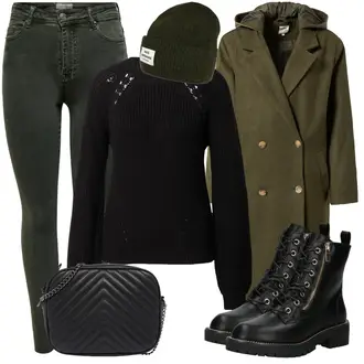 Outfit sa Crna Gležnjača na Vezanje New Look "Jesenski outfiti"