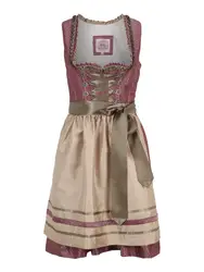 MARJO Dirndl ''''Patrizia'''' beige / schlammfarben / beere