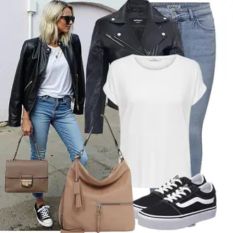 Classic Outfit mit Hellblau/Blau Winterjacke/Jeans mit Schlitz/Slim Fit Jeans/Low Waist Jean/Low Rise Jean/High Waist Jeans/Leder Schuhe/Lederjacke/Push up Jeans Only "Schönes Freizeit Outfit"Look: Trendige, Casual, Classic, Ausgefallene, Edel, Schlichte, Elegant, Sexy, Nahtlos, Vintage