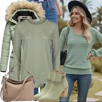 Outfity pro golf Zima s Khaki/Světle zelená/Zelená Puchová Bund/Nafukovací Bund/Letní peřová bunda/Zimní Bund/Udržitelná bunda 4F "Perfektní pro zimu"