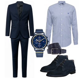 Business Outfits mit Schwarz Anzug Jack & Jones "Buro Outfit"