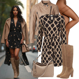 tenues avec Kaki/Beige/Marron Veste Courte/Veste de Printemps/Veste Courte/Veste avec Zip Latéral/Veste en Cuir Veste en Simili Cuir/Bomber en Cuir Urban Classics "Tenue hivernale cool"