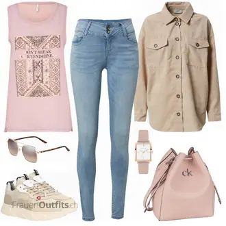 Outfit mit Grau Sneaker Steve Madden "Stylisher Freizeitlook"