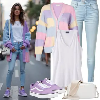 Pastel Outfits "Trendiger Alltagslook"