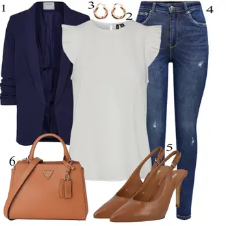 Outfit s Růžová Dlouhý Zimní Kabát/Dlouhé Šaty/Doplňek/Dlouhá tylová sukně/Taška Guess "Stylový look na jaro"