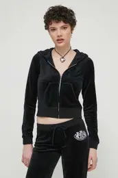 Pulover enska, rna barva, s kapuco