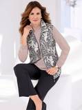 Beige Anzugwesten aus Baumwolle für Damen image