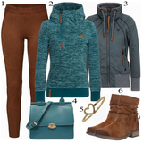 Hnědé Rieker kozačky Outfity image