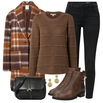 Outfit mit Rot Strickjacke Claire "Cooles Herbst Outfit"