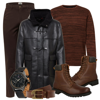 Outfit mit Rot/Schwarz Stiefel Camel Active "Alltagsoutfit"