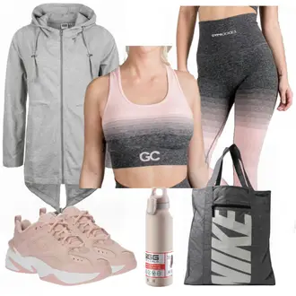 Sport Outfits mit Grau Große Größe Sweatmode Urban Classics "Gym Style"