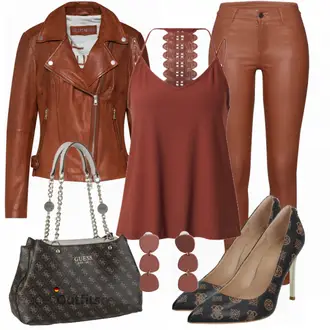 Outfit mit Schwarz High Heel Guess "Schönes Büro Outfit"