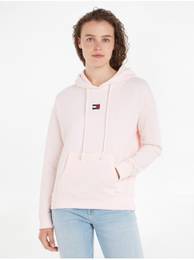 Light pink Womens Sweatshirt Tommy Jeans TJW XS Badge Hoodie - Ladies