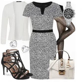 Outfit mit Schwarz High Heel/Sandalette Bullboxer "Outfit für die Konferenz"