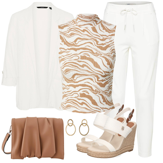 Sommer Outfits mit Weiß/Creme/Khaki Hose Große Größe/7/8 Hose/Freizeithose/Baumwollhose/Bügelfaltenhose/Jerseyhose/Jogger Hose/Lange Hose/Musselin Hose/Slim Hose/Schlupfhose/Jogginghose Only "Schöner Sommer Look"