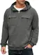QIXING Herren Cargo Hoodie Viertelreißverschluss Sweatshirt Taktischer Pullover Lässiger Gym Sportlicher Loser Kapuzenpullover (Dunkelgrau, M)