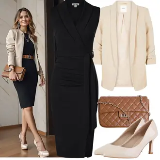 Elegant Outfit mit Business Kleid GRACE KARIN "Eleganter Look"Look: Elegant, Schick, Büro, Stil, Empire