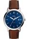 FOSSIL Uhr blau / braun / silber