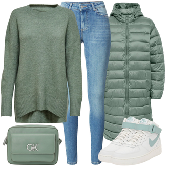sa čičak kopčom Outfit sa Plava/Tirkizna/Svjetloplava/Bijela/Svjetlozelena Obuća Nike Sportswear "Jesenski Outfiti"
