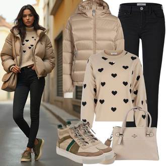 Tenues d'Hiver Chaleur avec Beige/Kaki/Blanc Veste Durable/Veste en Duvet/Veste Matelassée/Doudoune D'été/Veste d'Hiver/Veste d'Automne/Veste Courte bershka "Look hivernal"