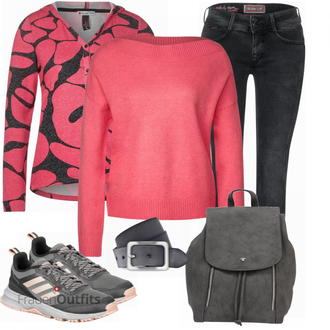 Outfit mit Grau Sneaker Adidas Performance "Street Style Outfit"